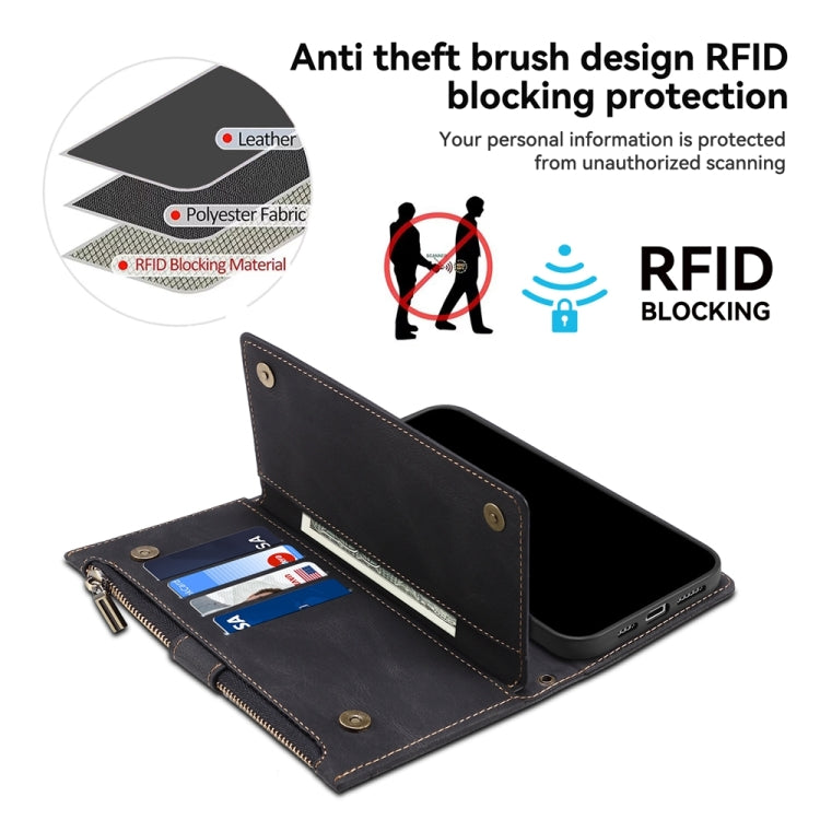 For Samsung Galaxy S23 FE 5G ESEBLE Retro Frosted RFID Flip Leather Phone Case(Black) - Galaxy S23 FE 5G Cases by ESEBLE | Online Shopping UK | buy2fix