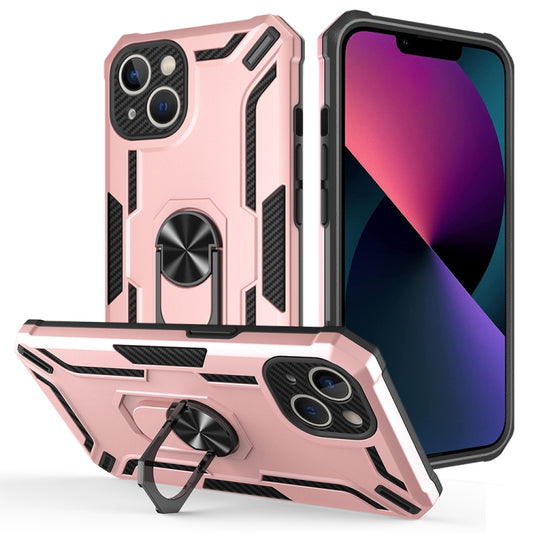 For iPhone 15 Warship Armor 2 in 1 Shockproof Phone Case(Rose Gold) - iPhone 15 Cases by buy2fix | Online Shopping UK | buy2fix