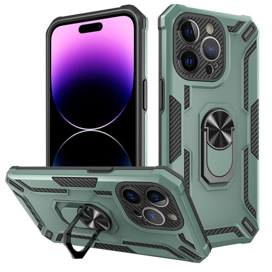 For iPhone 15 Pro Warship Armor 2 in 1 Shockproof Phone Case(Dark Green) - iPhone 15 Pro Cases by buy2fix | Online Shopping UK | buy2fix
