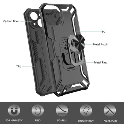 For iPhone 15 Warship Armor 2 in 1 Shockproof Phone Case(Rose Gold) - iPhone 15 Cases by buy2fix | Online Shopping UK | buy2fix