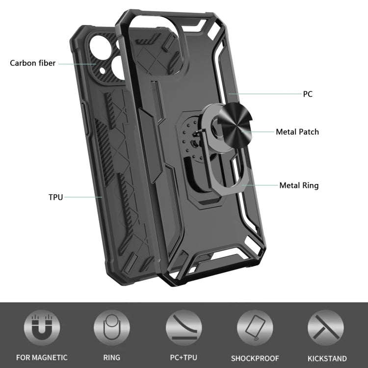 For iPhone 15 Pro Max Warship Armor 2 in 1 Shockproof Phone Case(Royal Blue) by buy2fix