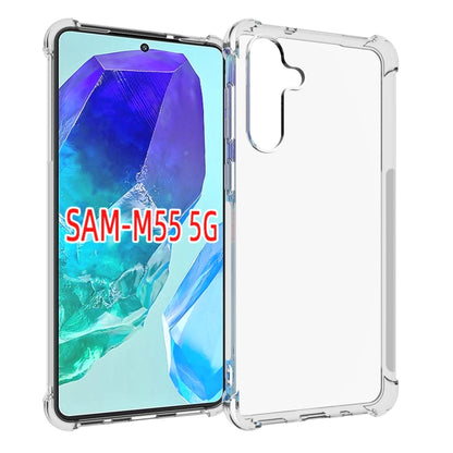 For Samsung Galaxy M55 5G Shockproof Non-slip Thickening TPU Phone Case(Transparent) by buy2fix
