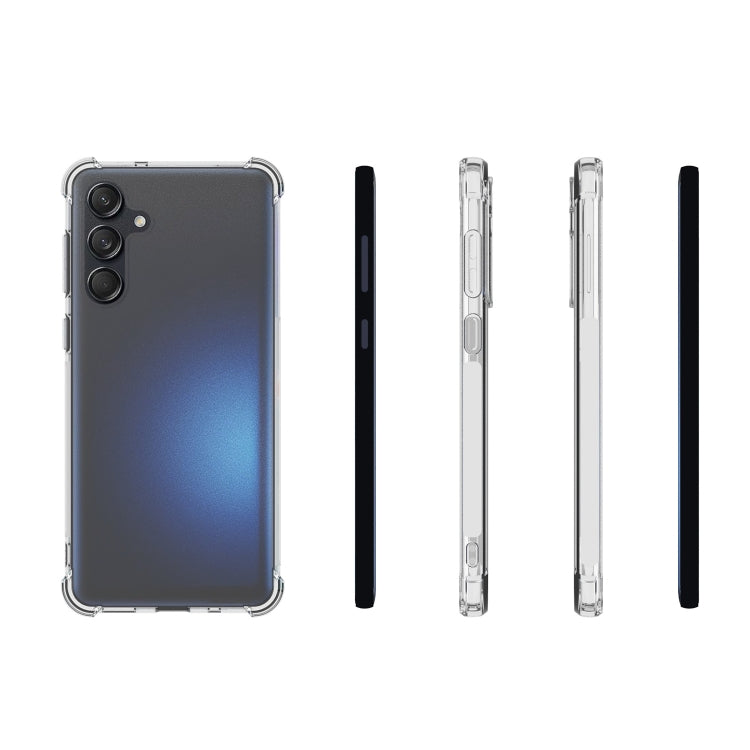 For Samsung Galaxy M55 5G Shockproof Non-slip Thickening TPU Phone Case(Transparent) by buy2fix