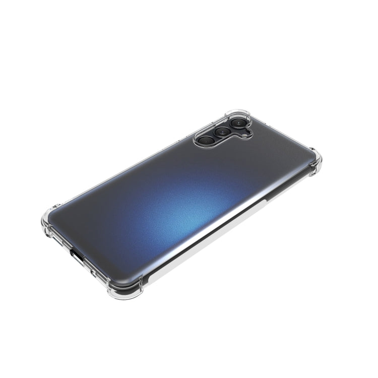 For Samsung Galaxy M55 5G Shockproof Non-slip Thickening TPU Phone Case(Transparent) by buy2fix