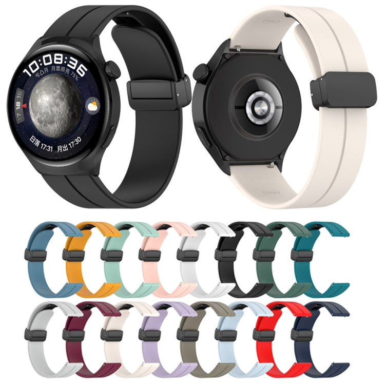 For Huawei Watch 4 / Watch 4 Pro Folding Buckle Silicone Watch Band(White) by buy2fix