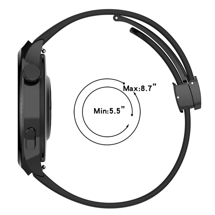 For Huawei Watch 4 / Watch 4 Pro Folding Buckle Silicone Watch Band(White) by buy2fix