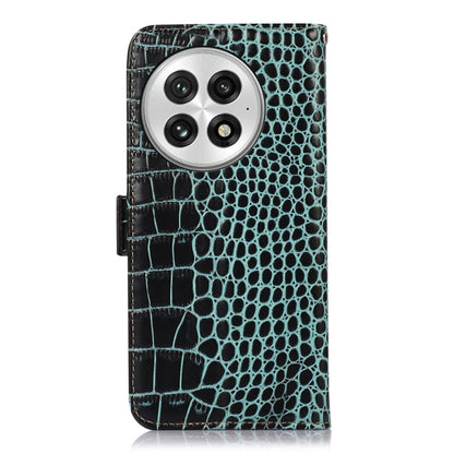 For OnePlus Nord 13 Crocodile Top Layer Cowhide Leather Phone Case(Green) - OnePlus Cases by buy2fix | Online Shopping UK | buy2fix