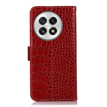 For OnePlus Nord 13 Crocodile Top Layer Cowhide Leather Phone Case(Red) - OnePlus Cases by buy2fix | Online Shopping UK | buy2fix