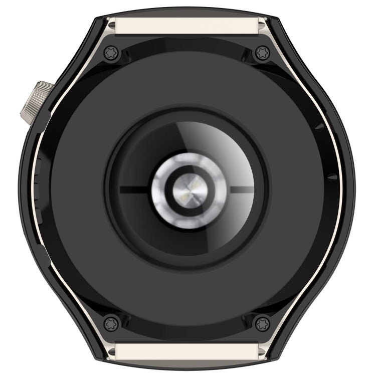 For Huawei Watch 4 Pro Half Coverage Hollowed Watch Protective Case + Hydrogel Film Set(Black) by buy2fix