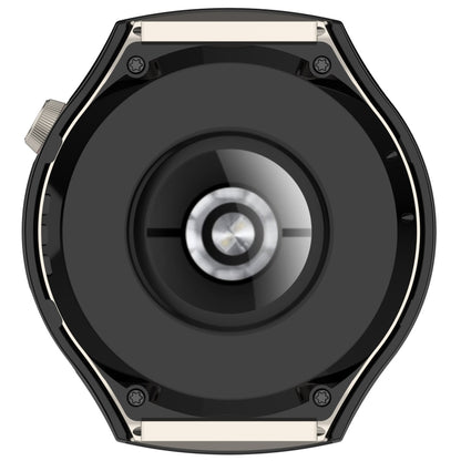 For Huawei Watch 4 Pro Half Coverage Hollowed Watch Protective Case + Hydrogel Film Set(Black) by buy2fix