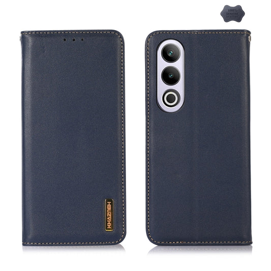 For OnePlus Nord CE4 5G Global KHAZNEH Nappa Top Layer Cowhide Leather Phone Case(Blue) - OnePlus Cases by buy2fix | Online Shopping UK | buy2fix