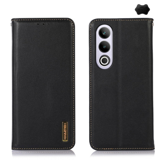 For OnePlus Nord CE4 5G Global KHAZNEH Nappa Top Layer Cowhide Leather Phone Case(Black) - OnePlus Cases by buy2fix | Online Shopping UK | buy2fix