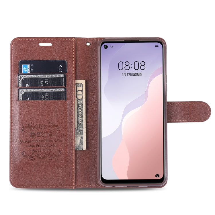 For Huawei Nova 7 SE AZNS Sheepskin Texture Horizontal Flip Leather Case with Holder & Card Slots & Wallet(Black) - Huawei Cases by AZNS | Online Shopping UK | buy2fix