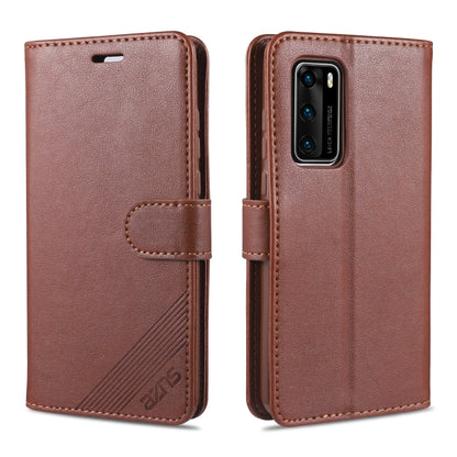 For Huawei P40 / P40 Pro AZNS Sheepskin Texture Horizontal Flip Leather Case with Holder & Card Slots & Wallet(Brown) - Huawei Cases by AZNS | Online Shopping UK | buy2fix