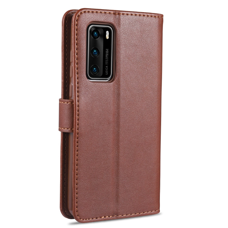 For Huawei P40 / P40 Pro AZNS Sheepskin Texture Horizontal Flip Leather Case with Holder & Card Slots & Wallet(Brown) - Huawei Cases by AZNS | Online Shopping UK | buy2fix