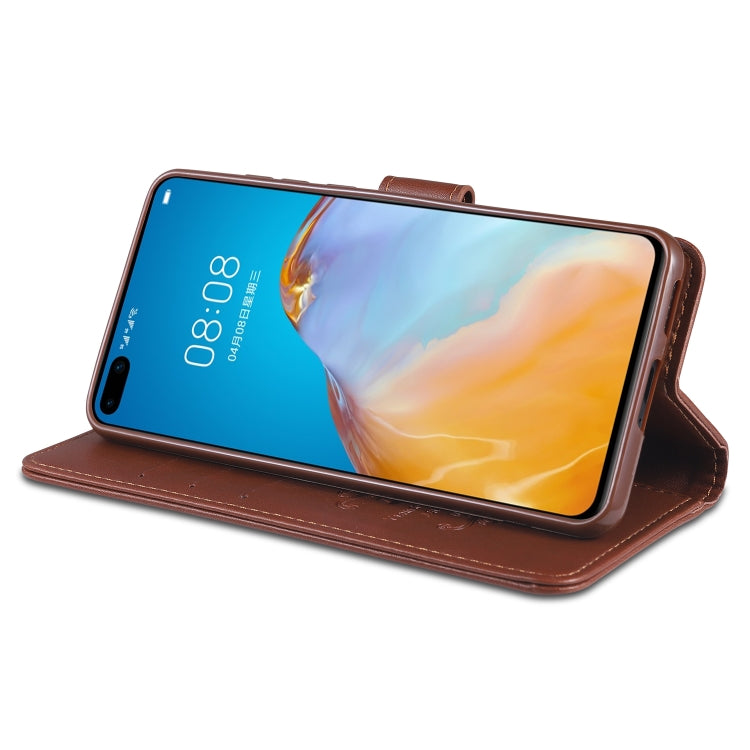 For Huawei P40 / P40 Pro AZNS Sheepskin Texture Horizontal Flip Leather Case with Holder & Card Slots & Wallet(Brown) - Huawei Cases by AZNS | Online Shopping UK | buy2fix