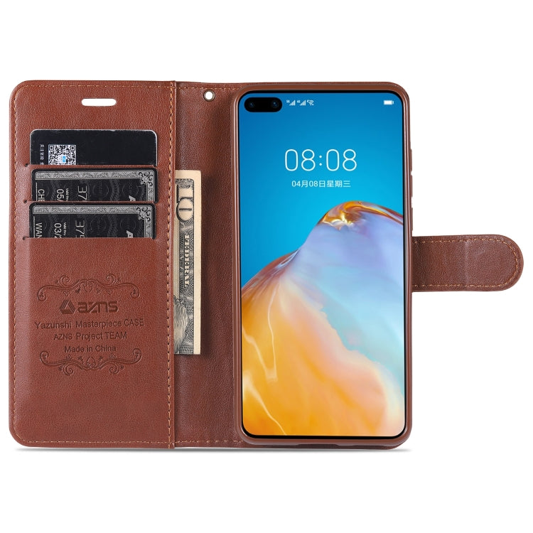 For Huawei P40 / P40 Pro AZNS Sheepskin Texture Horizontal Flip Leather Case with Holder & Card Slots & Wallet(Brown) - Huawei Cases by AZNS | Online Shopping UK | buy2fix