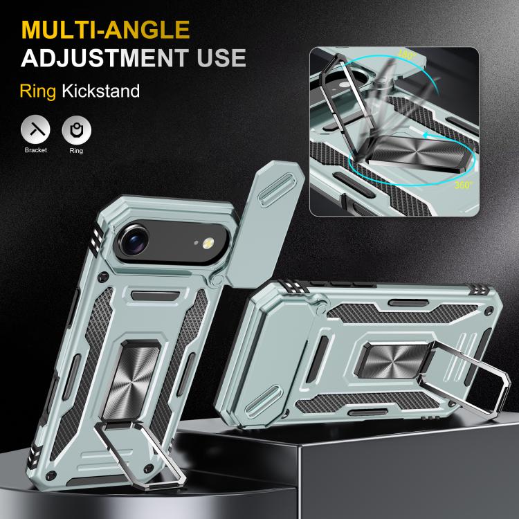 For iPhone Air Armor PC + TPU Camera Shield Phone Case(Alpine Green) - iPhone Air Cases by buy2fix | Online Shopping UK | buy2fix