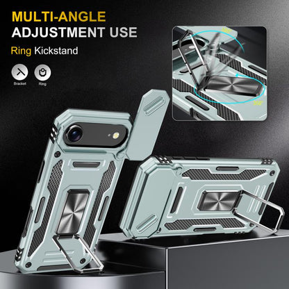 For iPhone Air Armor PC + TPU Camera Shield Phone Case(Alpine Green) - iPhone Air Cases by buy2fix | Online Shopping UK | buy2fix