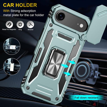 For iPhone Air Armor PC + TPU Camera Shield Phone Case(Alpine Green) - iPhone Air Cases by buy2fix | Online Shopping UK | buy2fix