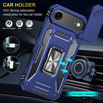 For iPhone Air Armor PC + TPU Camera Shield Phone Case(Navy Blue) - iPhone Air Cases by buy2fix | Online Shopping UK | buy2fix