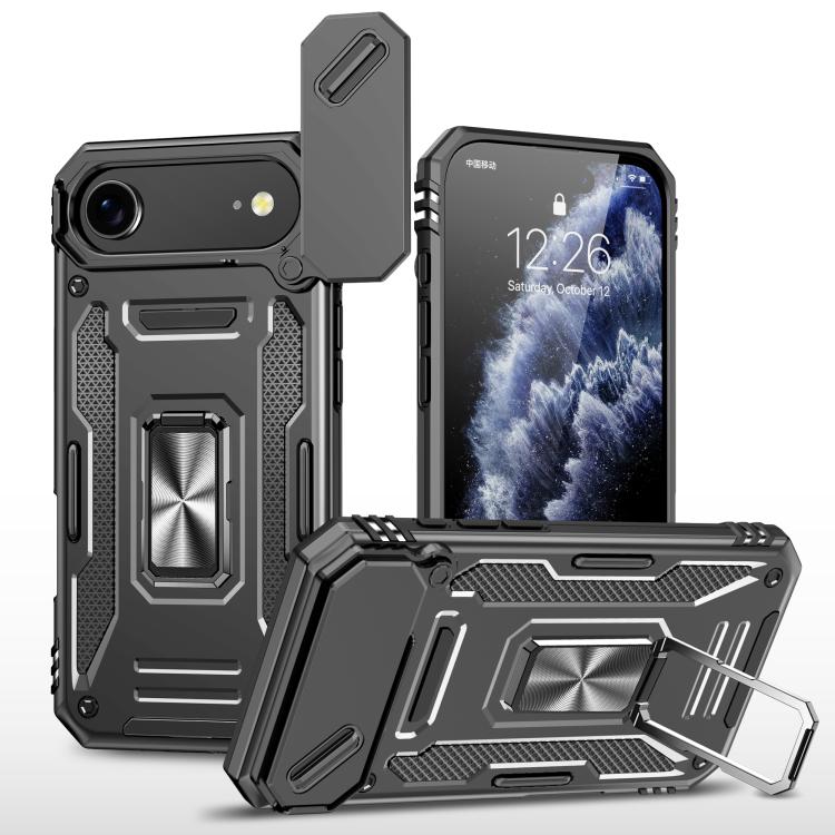 For iPhone Air Armor PC + TPU Camera Shield Phone Case(Black) - iPhone Air Cases by buy2fix | Online Shopping UK | buy2fix