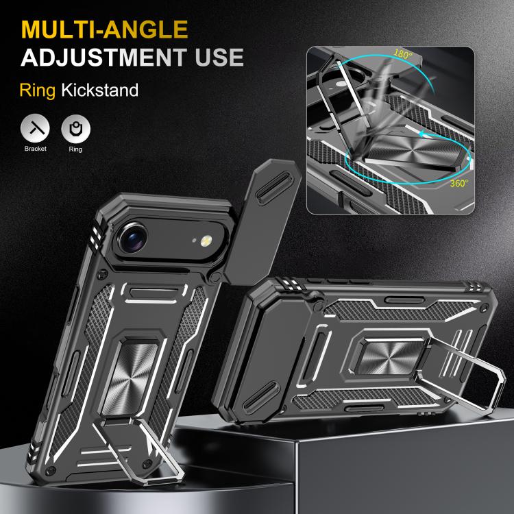 For iPhone Air Armor PC + TPU Camera Shield Phone Case(Black) - iPhone Air Cases by buy2fix | Online Shopping UK | buy2fix