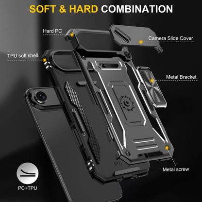 For iPhone Air Armor PC + TPU Camera Shield Phone Case(Black) - iPhone Air Cases by buy2fix | Online Shopping UK | buy2fix