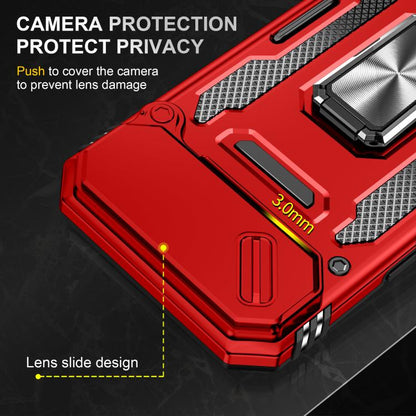 For iPhone Air Armor PC + TPU Camera Shield Phone Case(Red) - iPhone Air Cases by buy2fix | Online Shopping UK | buy2fix