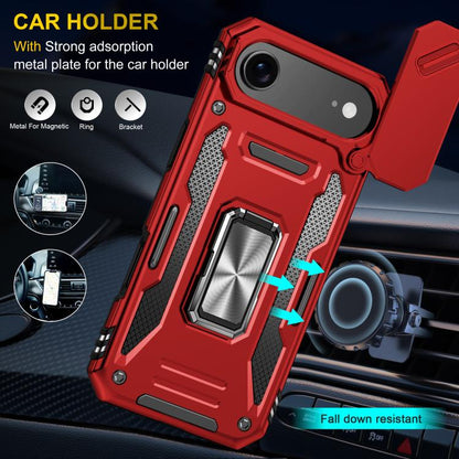 For iPhone Air Armor PC + TPU Camera Shield Phone Case(Red) - iPhone Air Cases by buy2fix | Online Shopping UK | buy2fix