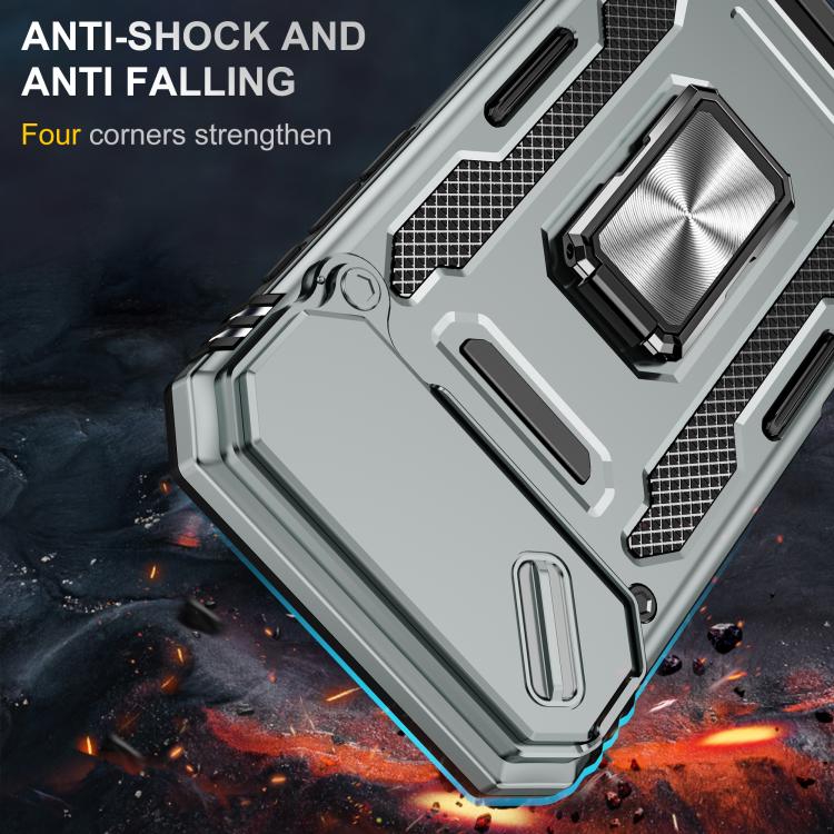 For iPhone Air Armor PC + TPU Camera Shield Phone Case(Grey) - iPhone Air Cases by buy2fix | Online Shopping UK | buy2fix