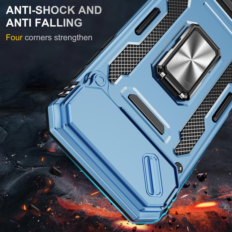 For iPhone Air Armor PC + TPU Camera Shield Phone Case(Light Blue) - iPhone Air Cases by buy2fix | Online Shopping UK | buy2fix