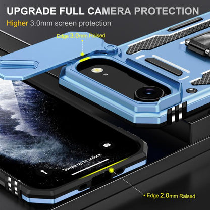 For iPhone Air Armor PC + TPU Camera Shield Phone Case(Light Blue) - iPhone Air Cases by buy2fix | Online Shopping UK | buy2fix