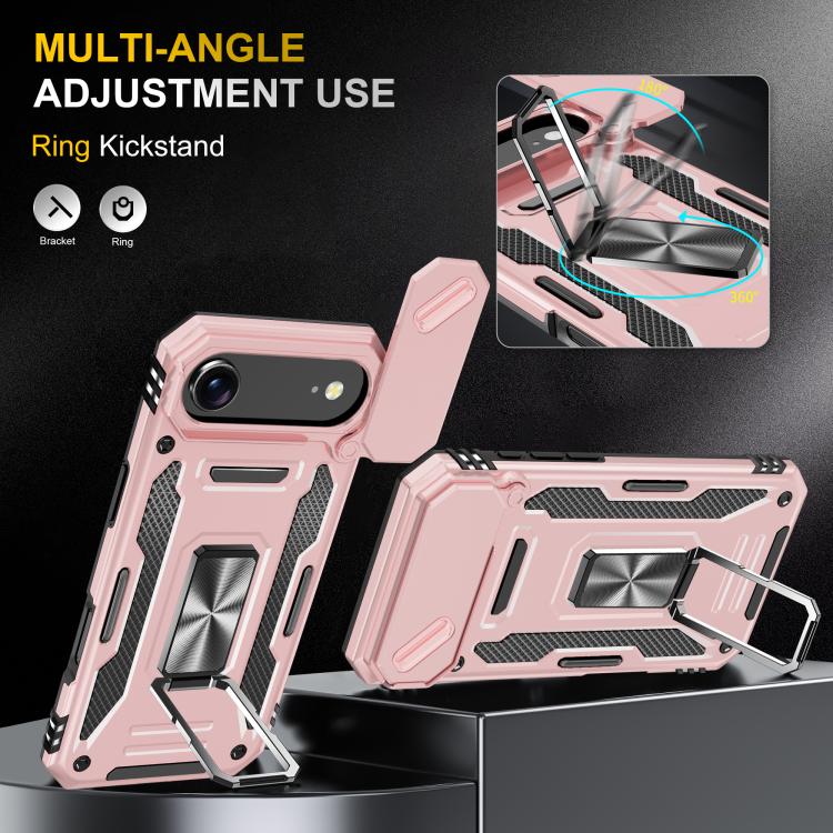 For iPhone Air Armor PC + TPU Camera Shield Phone Case(Rose Gold) - iPhone Air Cases by buy2fix | Online Shopping UK | buy2fix