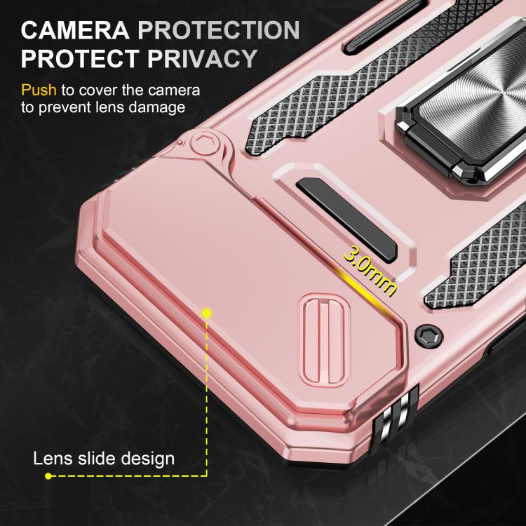 For iPhone Air Armor PC + TPU Camera Shield Phone Case(Rose Gold) - iPhone Air Cases by buy2fix | Online Shopping UK | buy2fix