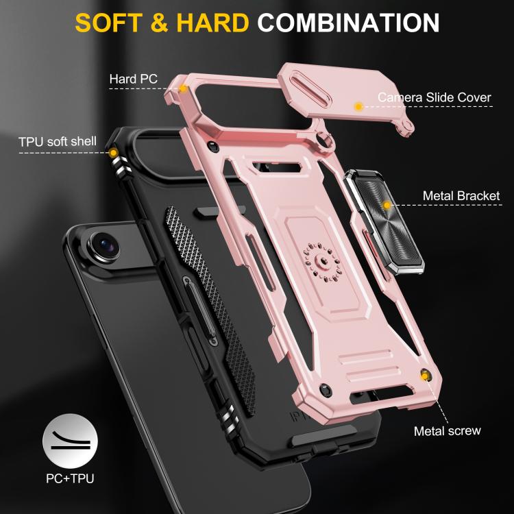 For iPhone Air Armor PC + TPU Camera Shield Phone Case(Rose Gold) - iPhone Air Cases by buy2fix | Online Shopping UK | buy2fix