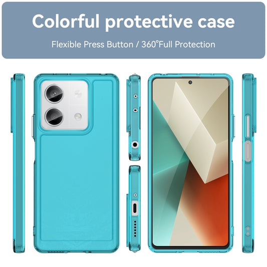 For Xiaomi Poco X6 Neo Candy Series TPU Phone Case(Transparent Blue) - Xiaomi Cases by buy2fix | Online Shopping UK | buy2fix