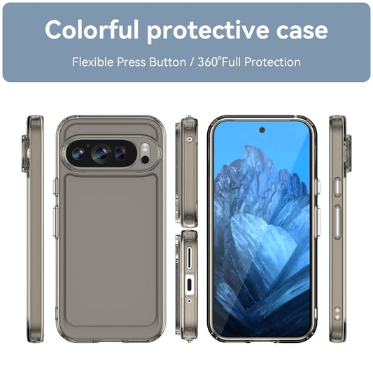For Google Pixel 9 Candy Series TPU Phone Case(Transparent Grey) - Google Cases by buy2fix | Online Shopping UK | buy2fix