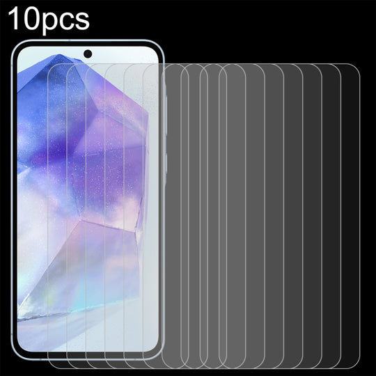 For Samsung Galaxy A55 10pcs 0.26mm 9H 2.5D Tempered Glass Film