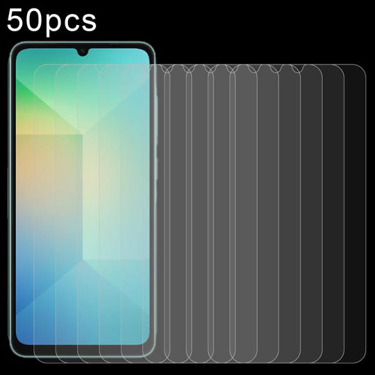 For Samsung Galaxy A06 5G 50pcs 0.26mm 9H 2.5D Tempered Glass Film