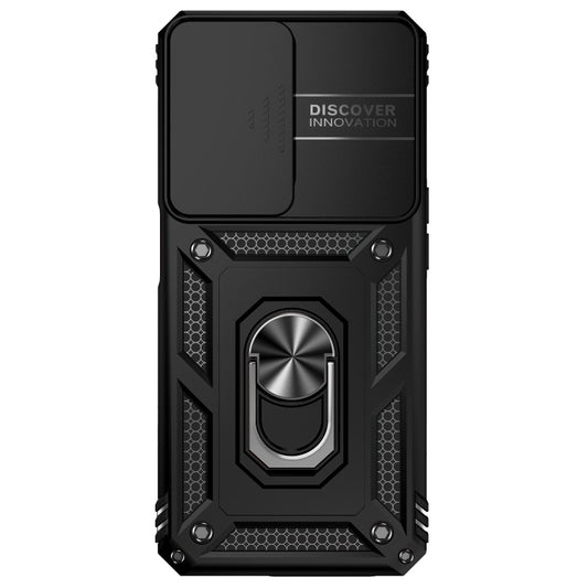 For OPPO A57 Sliding Camshield Holder Phone Case(Black) by buy2fix
