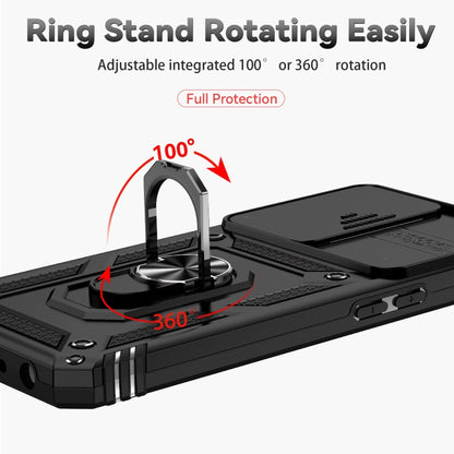 For OPPO A57 Sliding Camshield Holder Phone Case(Black) by buy2fix