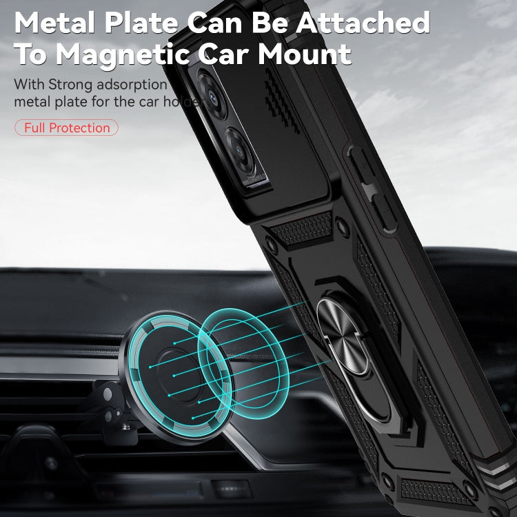 For OPPO A57 Sliding Camshield Holder Phone Case(Black) by buy2fix