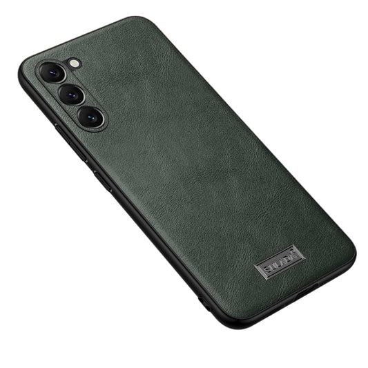 For Samsung Galaxy S23+ 5G SULADA Shockproof TPU Hybrid Handmade Leather Phone Case(Green) - Galaxy S23+ 5G Cases by SULADA | Online Shopping UK | buy2fix