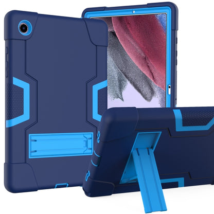 For Samsung Galaxy Tab A8 Contrast Color Robot Silicone Hybrid PC Tablet Case with Holder(Navy Blue Blue) - Other Galaxy Tab PC by buy2fix | Online Shopping UK | buy2fix