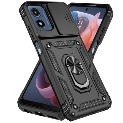 For Motorola Moto G Play 5G 2024 Sliding Camshield Holder Phone Case(Black) by buy2fix