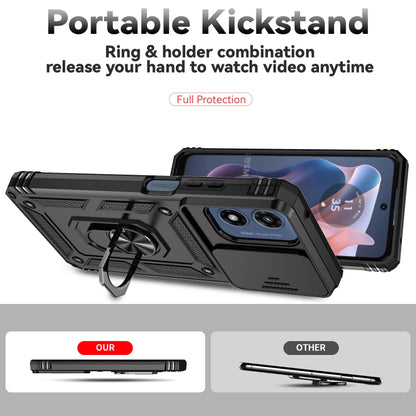 For Motorola Moto G Play 5G 2024 Sliding Camshield Holder Phone Case(Black) by buy2fix