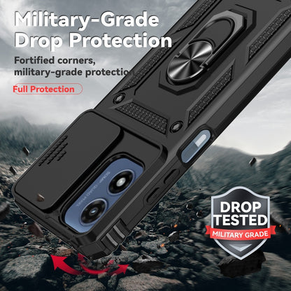 For Motorola Moto G Play 5G 2024 Sliding Camshield Holder Phone Case(Black) by buy2fix