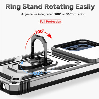 For Motorola Moto G Play 5G 2024 Sliding Camshield Holder Phone Case(Silver) by buy2fix