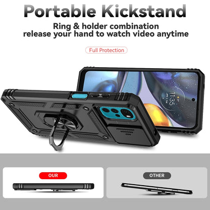 For Motorola Moto G22 5G / Moto G Play 2024 Sliding Camshield Holder Phone Case(Black) by buy2fix